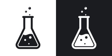 Laboratuvar şişesi Icons set.  