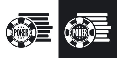 Poker fişleri Icons set.  