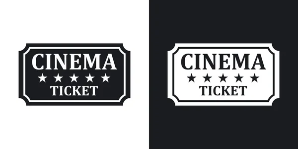 Icônes de billets de cinéma — Image vectorielle