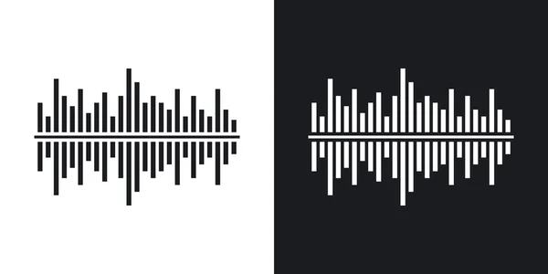 Digitale equalizer icons set. — Stockvector