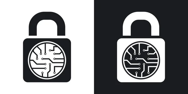 Set di icone di blocco elettronico . — Vettoriale Stock