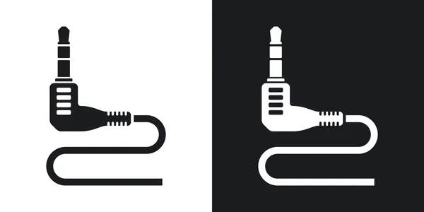 Mini connecteur jack icônes ensemble . — Image vectorielle