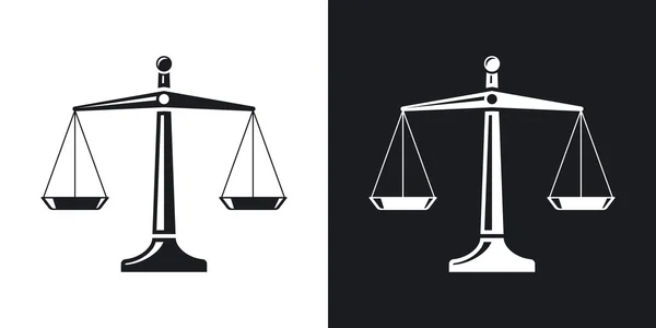 Schalen van Justitie icons set. — Stockvector