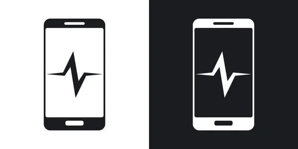 Smartphone-Diagnose-Symbole gesetzt. — Stockvektor