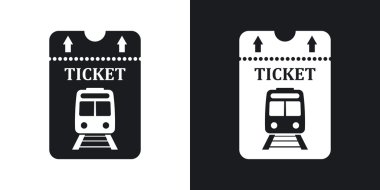 Tren Bilet Icons set.  