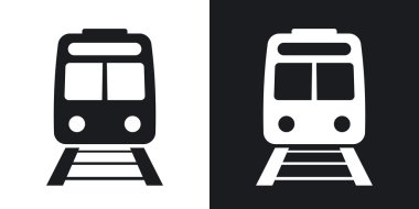 yolcu treni Icons set. 