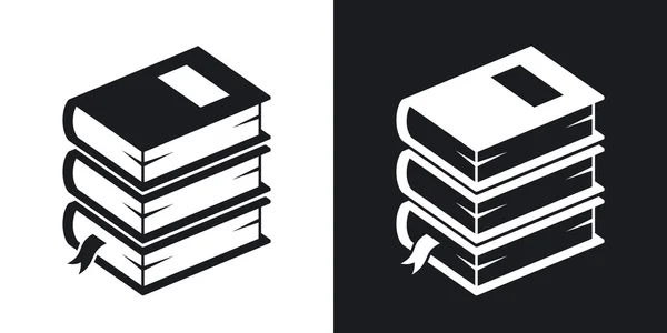 Pila de libros iconos conjunto . — Vector de stock