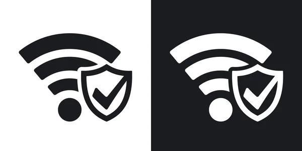 Набор иконок безопасности Wi-Fi . — стоковый вектор