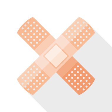 Yapışkanlı tıbbi alçı simgesi. 