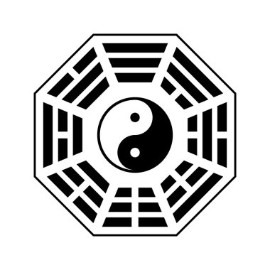 Yin and yang symbol.   clipart