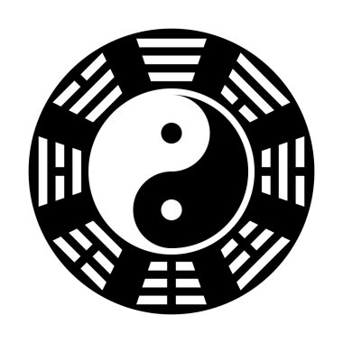 Yin and yang symbol.  clipart