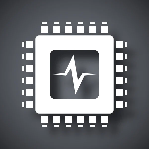 CPU of Processor test-pictogram. — Stockvector