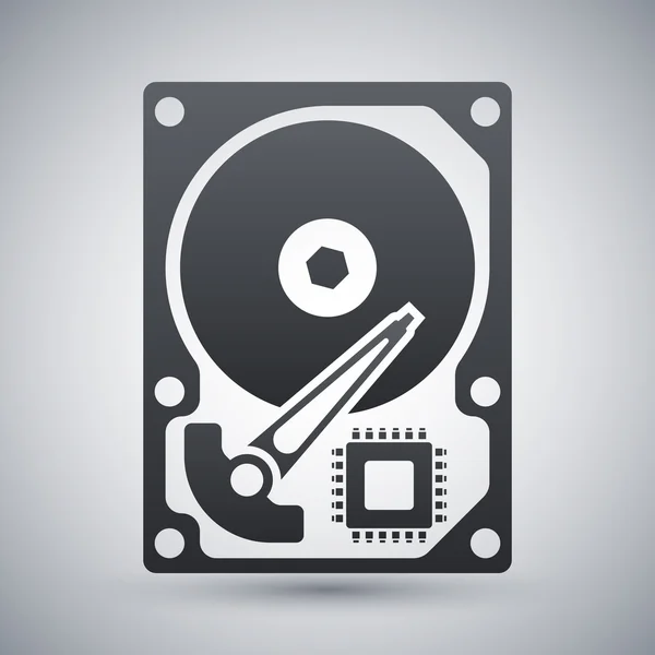 Icono de almacenamiento HDD . — Vector de stock