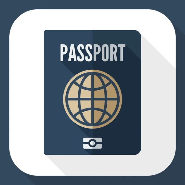 Icono de pasaporte internacional . — Vector de stock