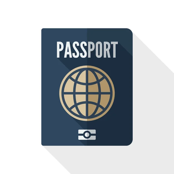 Icono de pasaporte internacional . — Vector de stock