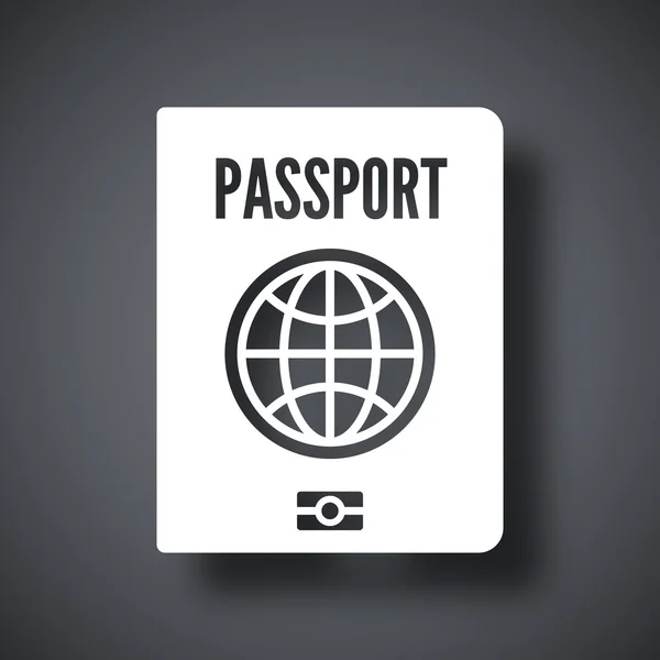 Icono de pasaporte internacional . — Vector de stock