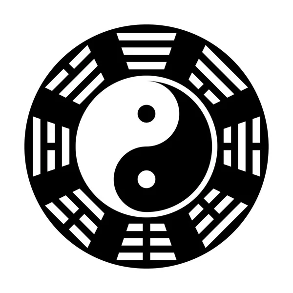 Símbolo Yin e Yang . — Vetor de Stock