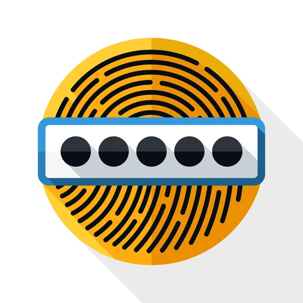 Touch id Icono de huella digital — Archivo Imágenes Vectoriales