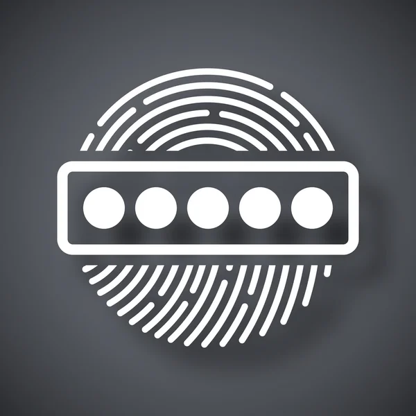 Touch-ID-Fingerabdruck-Symbol — Stockvektor