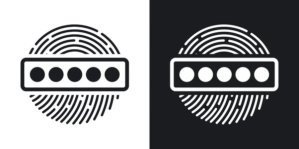 Touch id Iconos de huellas dactilares — Vector de stock