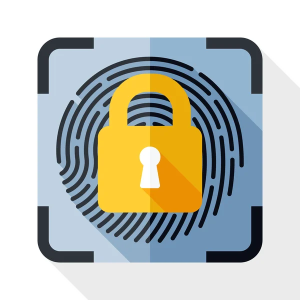 Touch-ID-Fingerabdruck-Symbol — Stockvektor