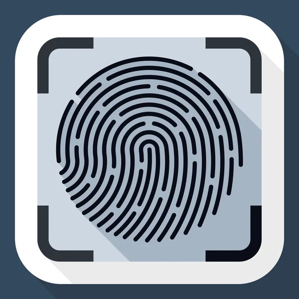 Touch id Icono de huella digital — Archivo Imágenes Vectoriales