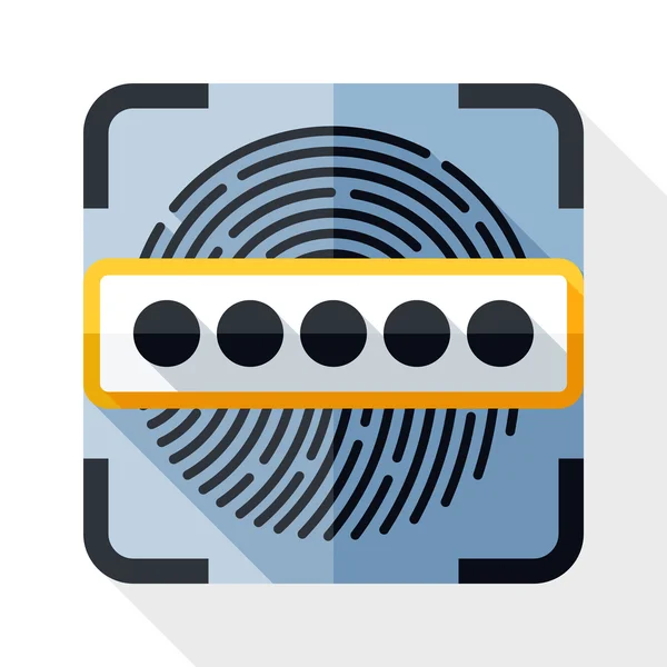 Touch-ID-Fingerabdruck-Symbol — Stockvektor