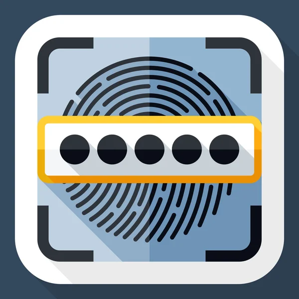 Touch-ID-Fingerabdruck-Symbol — Stockvektor