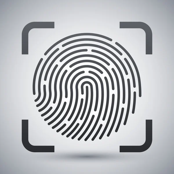 Touch-ID-Fingerabdruck-Symbol — Stockvektor