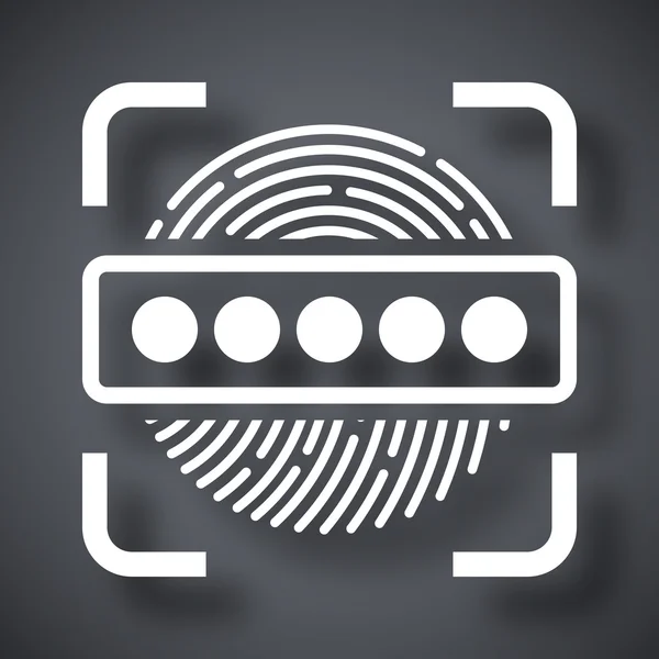 Touch id Fingerprint icon — Stock Vector