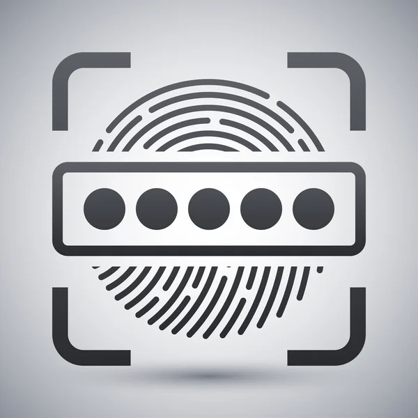 Иконка Touch ID для печати — стоковый вектор