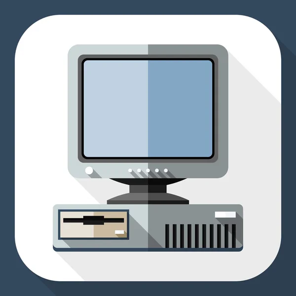 Retro computerpictogram — Stockvector