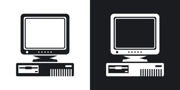 Icono de ordenador retro — Archivo Imágenes Vectoriales