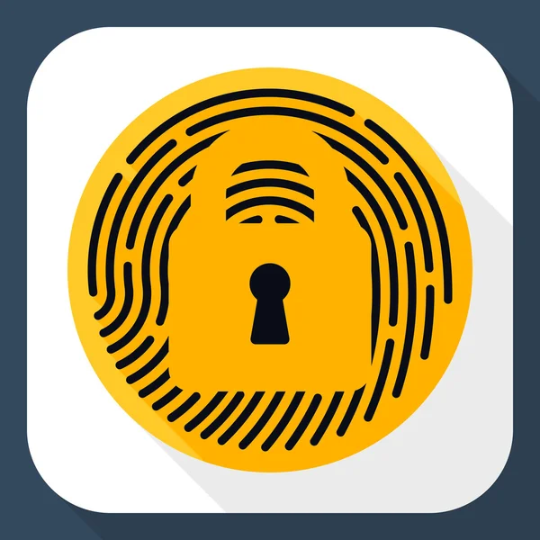 Touch id Icono de huella digital — Vector de stock