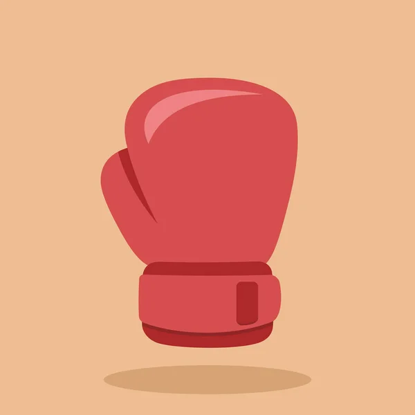 Символ боксерской перчатки выделен на цветном фоне. Векторная иллюстрация — стоковый вектор
