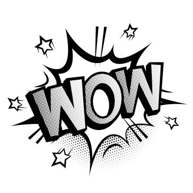 Komik konuşma balonu ya da çizgi film patlaması gibi ifadeler. Siyah ve beyaz vektör çizimi