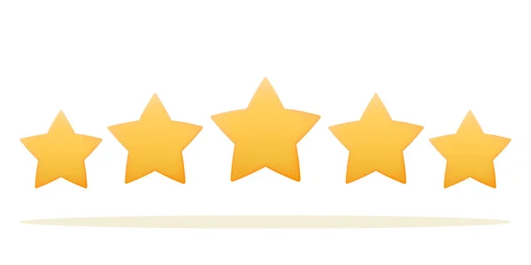 5つ星の評価アイコン 顧客製品評価のビジネスコンセプト 白い背景のベクトルイラスト — ストックベクタ