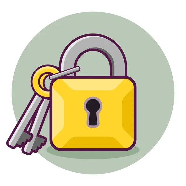 Readlock Keys Icon Simple Vector Illustration Colored Background — стоковый вектор