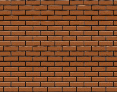 Kusursuz tuğla duvar dokusu. Basit vektör illüstrasyonu