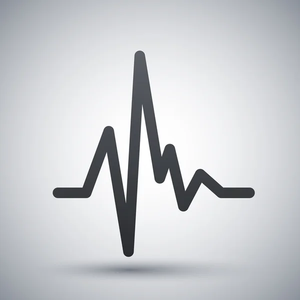 Pulse heart rate icon — Stock Vector