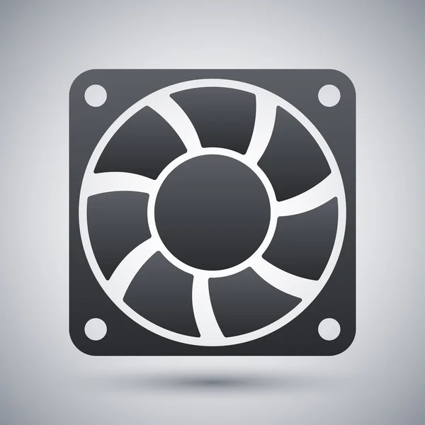 Ventilador de refrigeración por ordenador icono — Vector de stock