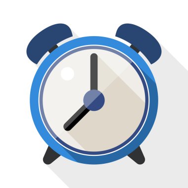 Alarm saati düz simgesi