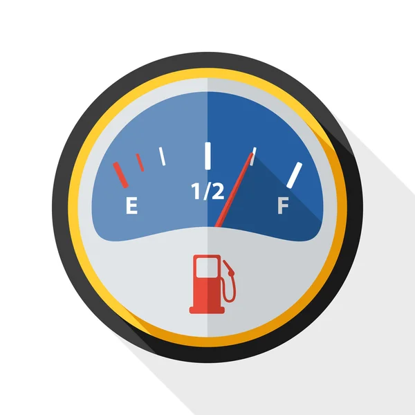 Icône de jauge carburant — Image vectorielle