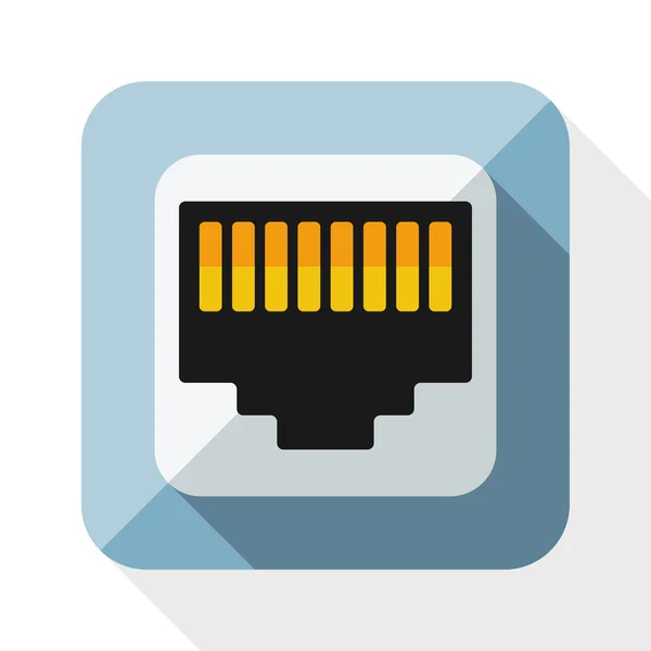 Pictogram voor netwerk-socket — Stockvector