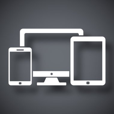 akıllı telefon, tablet ve pc simgesi