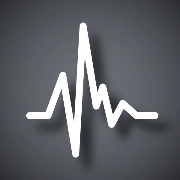 Pulse heart rate icon — Stock Vector