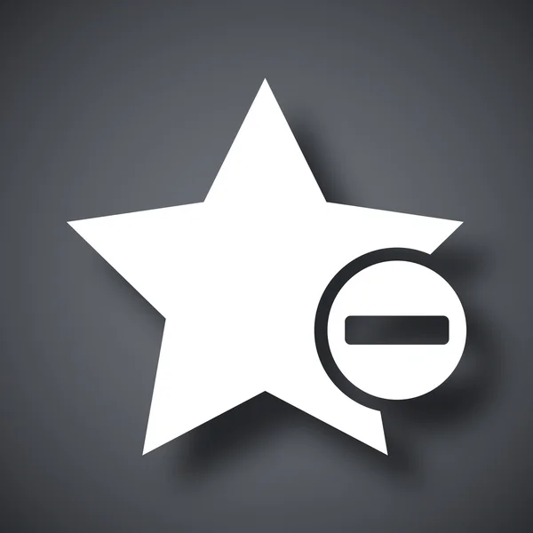 Csillag kedvenc ikon a karakterjel-mínusz — Stock Vector