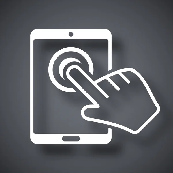 Dokunmatik ekran smartphone simgesini — Stok Vektör