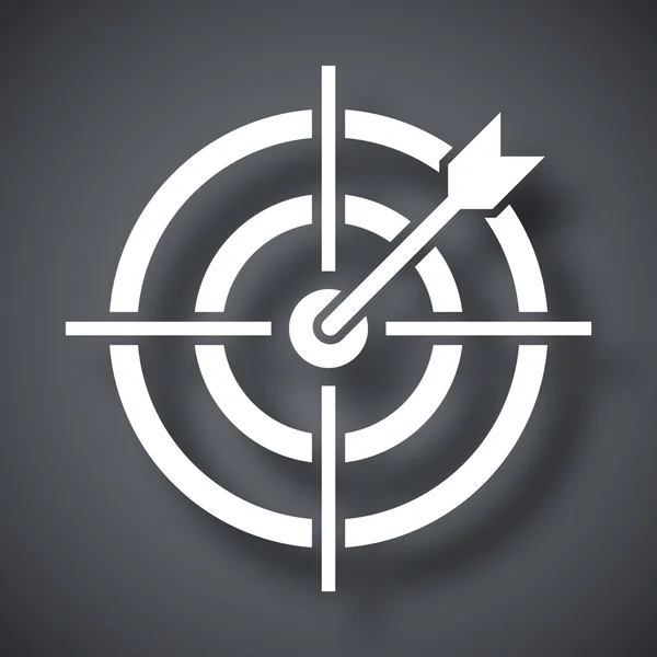 Cíl s ikonou šipky — Stockový vektor