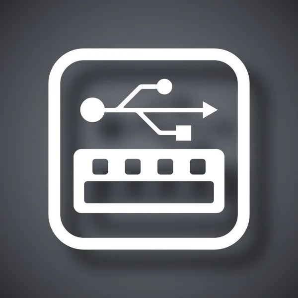 USB-aansluiting pictogram — Stockvector